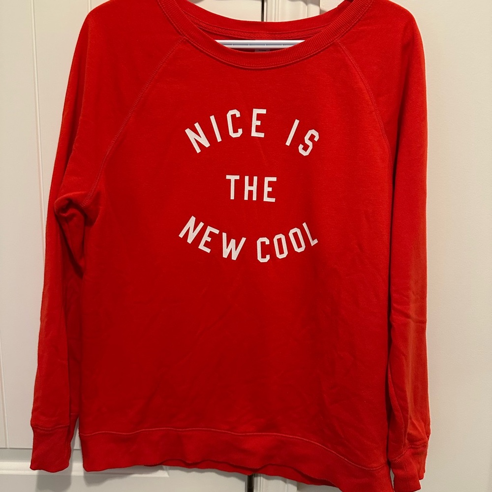 Nice Is The New Cool - Old Navy Graphic Sweater